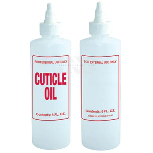 Empty Plastic Cuticle Oil Bottle - 8 oz