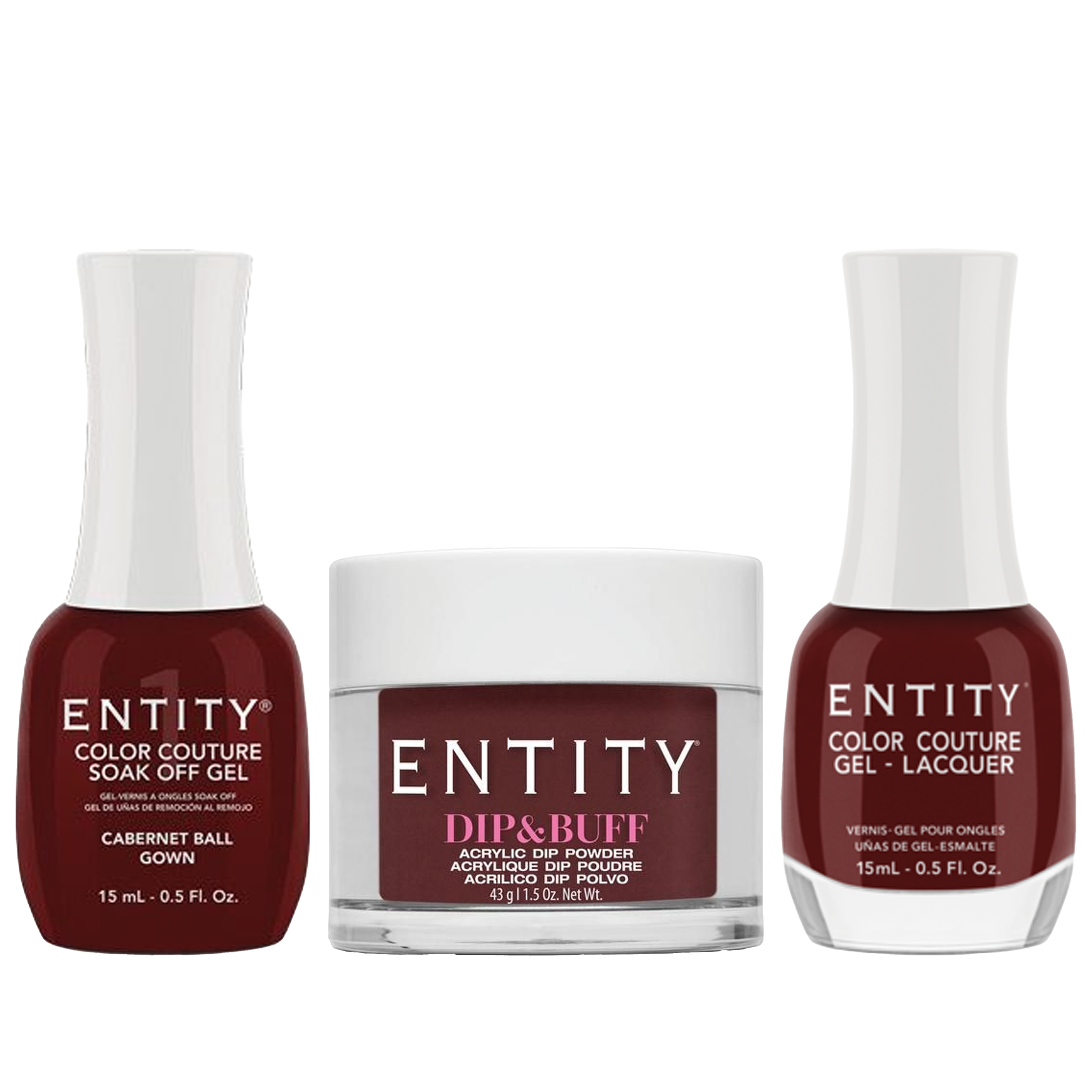 Entity trio - cabernet ball gown 713 - gel polish