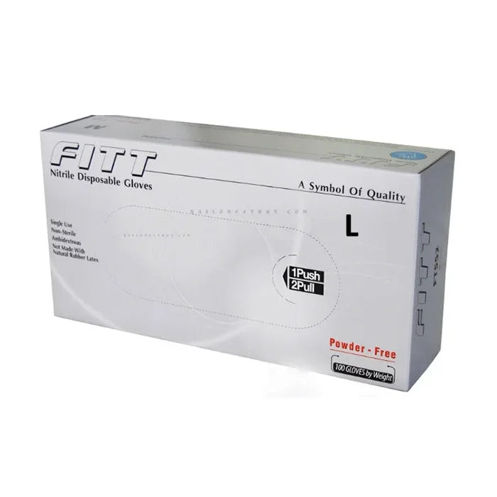 FITT NITRILE Gloves Large 10/Box - Gloves