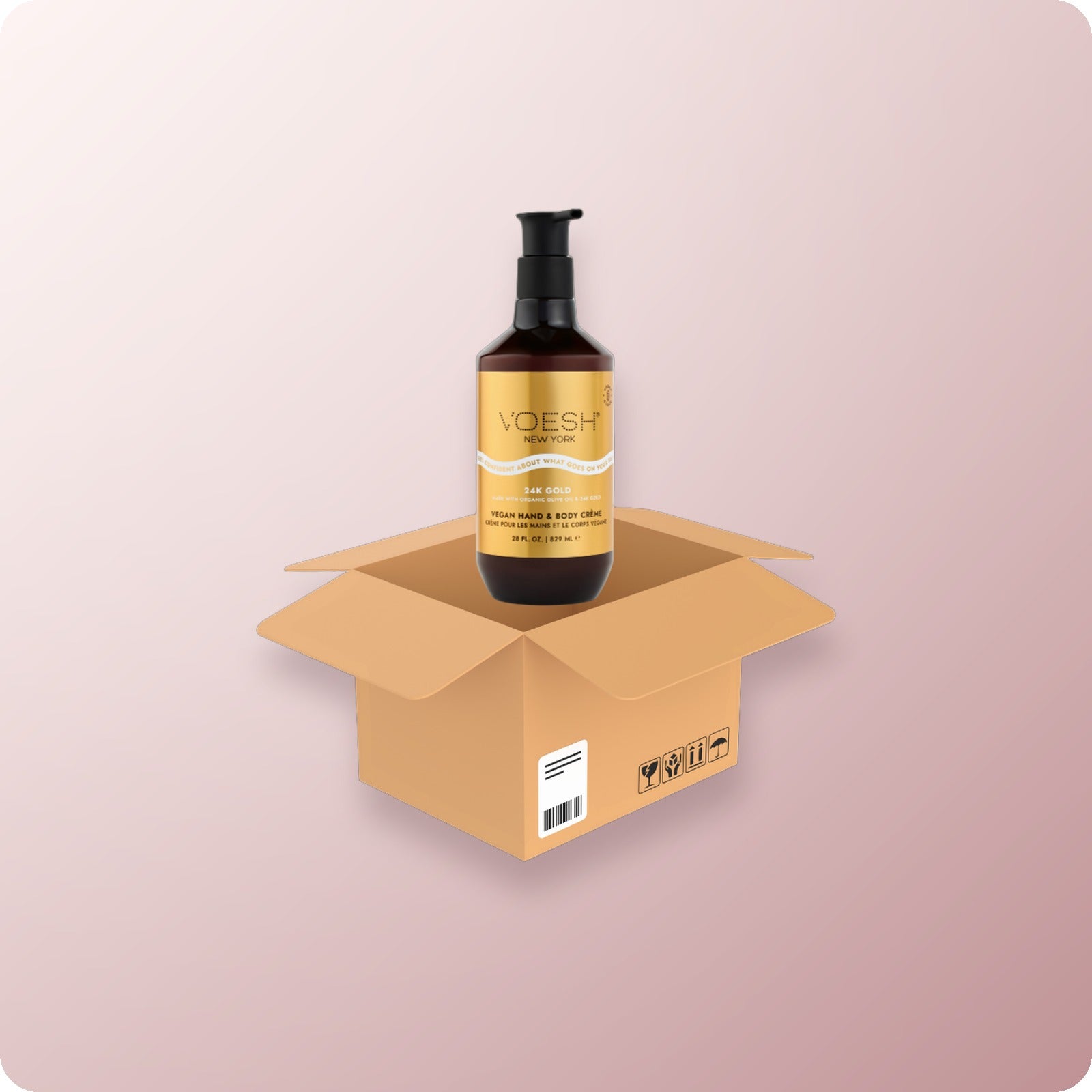 VOESH Vegan Body Creme - Imperial 24k Gold 28 oz 12/Box