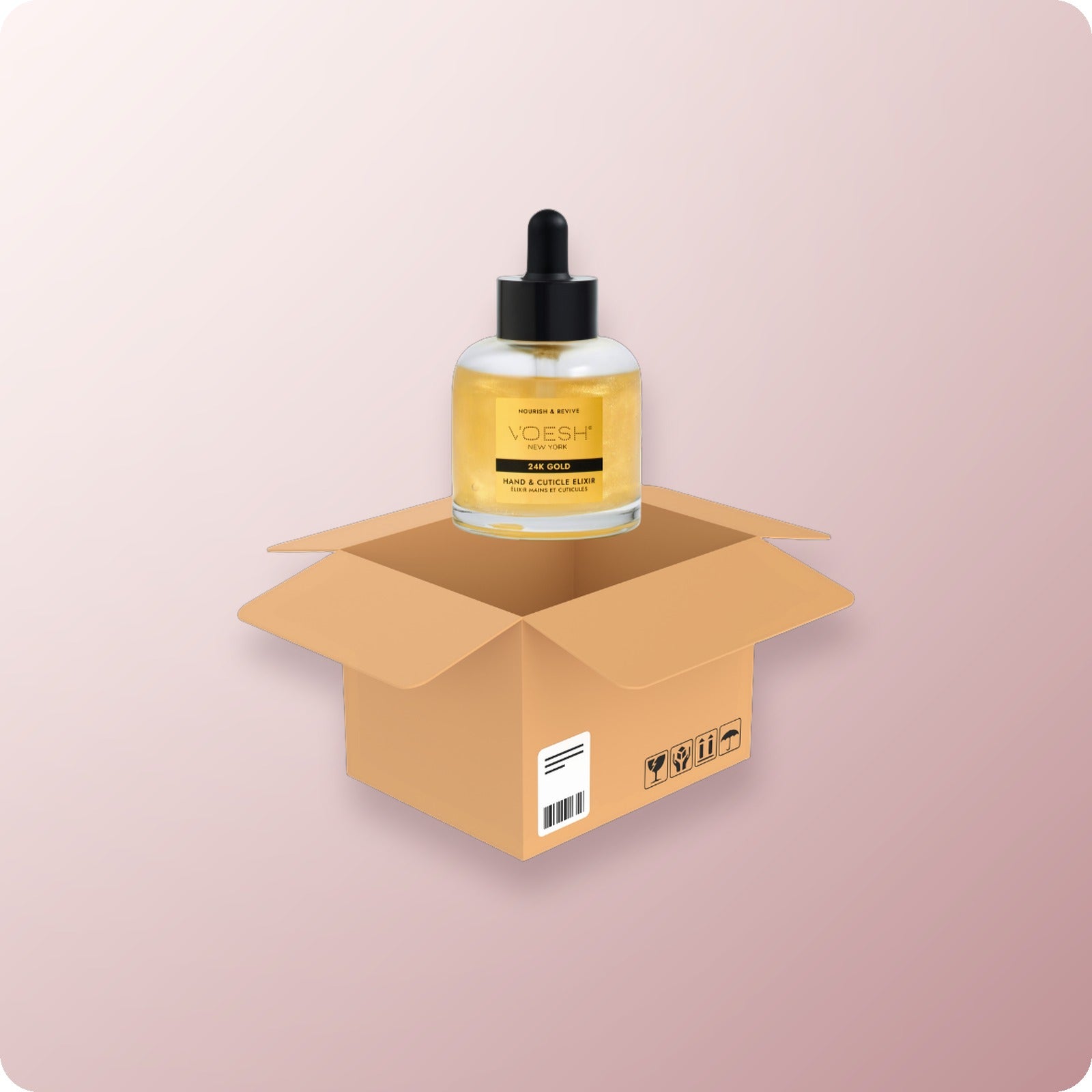 VOESH Hand & Cuticle Elixir - 24k Gold 24/Box