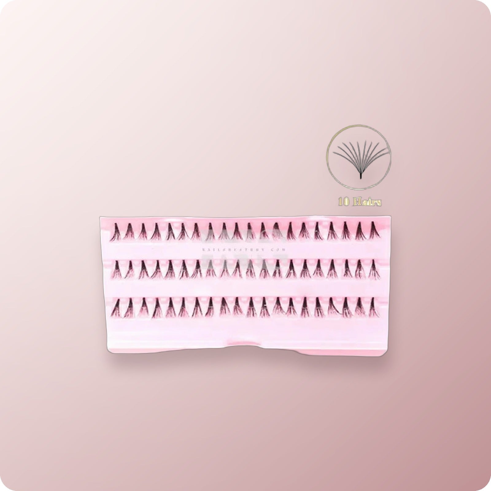 iLASH NATURAL 10 Hairs Knot Free Lashes MEDIUM 50 Trays/Box