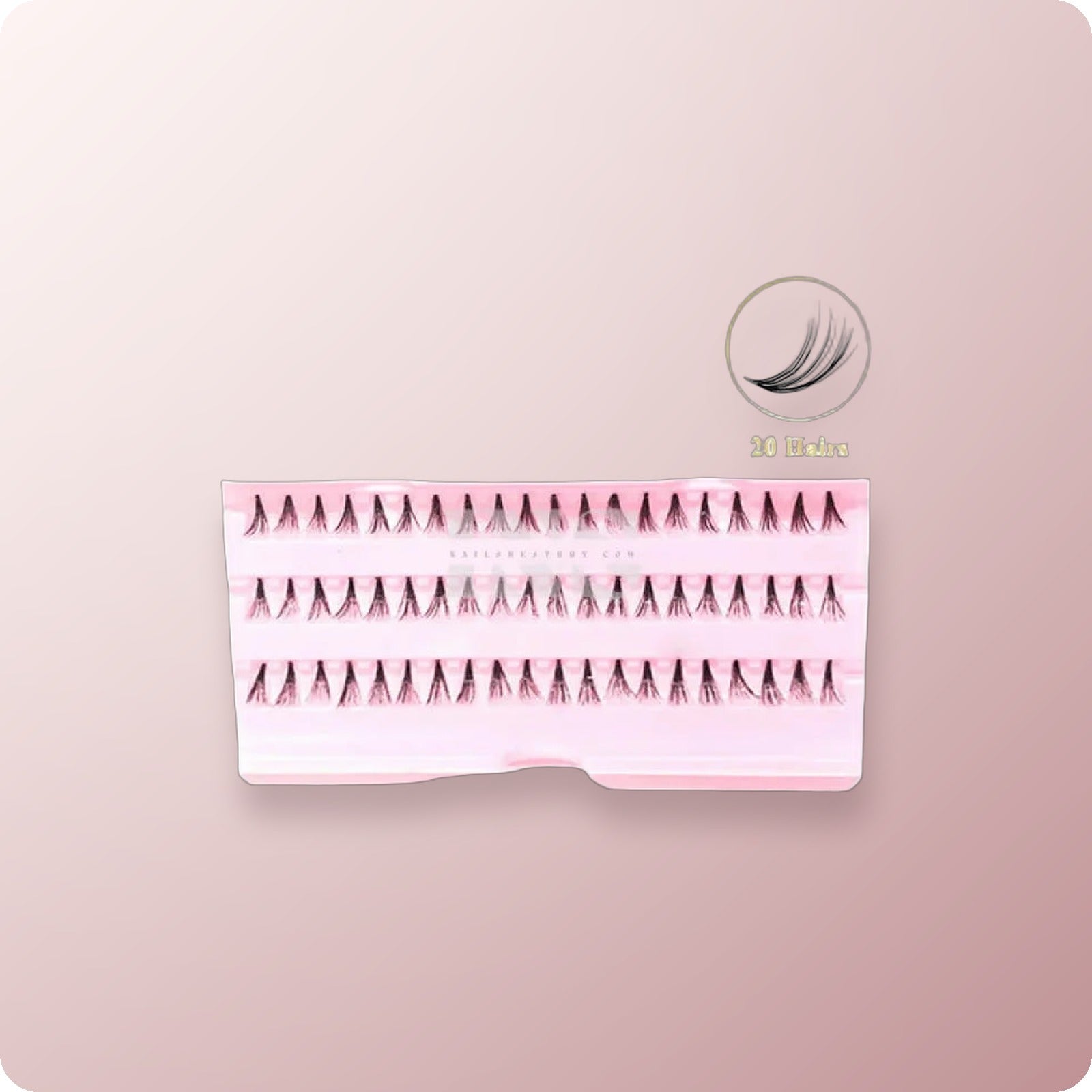 iLASH NATURAL 20 Hairs Knot Free Lashes MEDIUM 50 Trays/Box