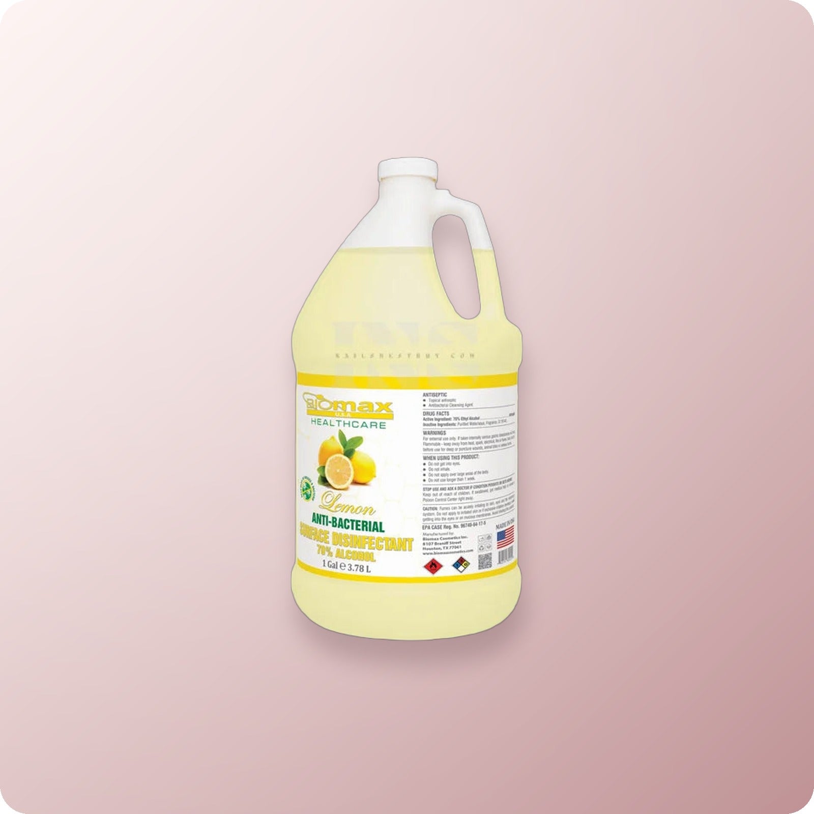 BIOMAX EPA Approved Surface Disinfectant Lemon Gallon 4/Box