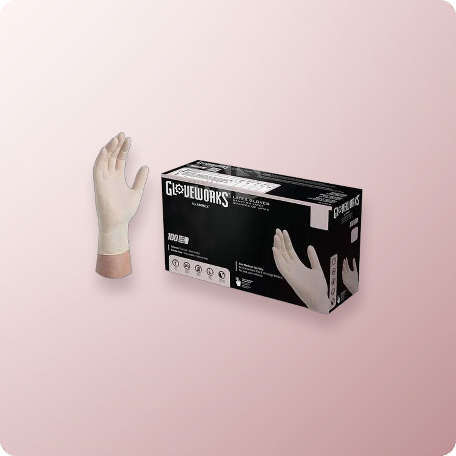 GLOVEWORKS Latex Gloves Large SINGLE