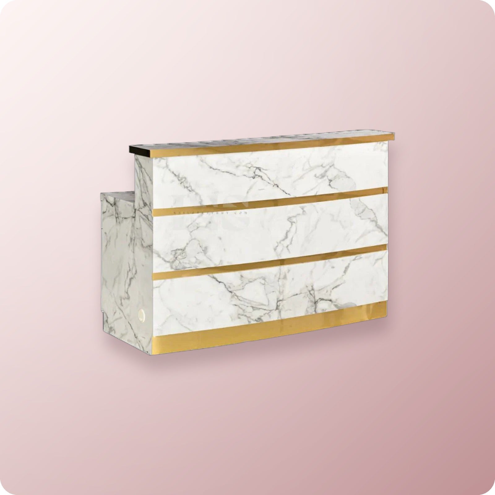 WHALE SPA RECEPTION - GOLD & MARBLE