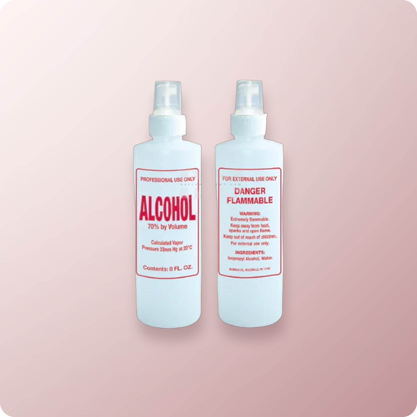 Empty Plastic Alcohol Spray Top Bottle - 8 oz