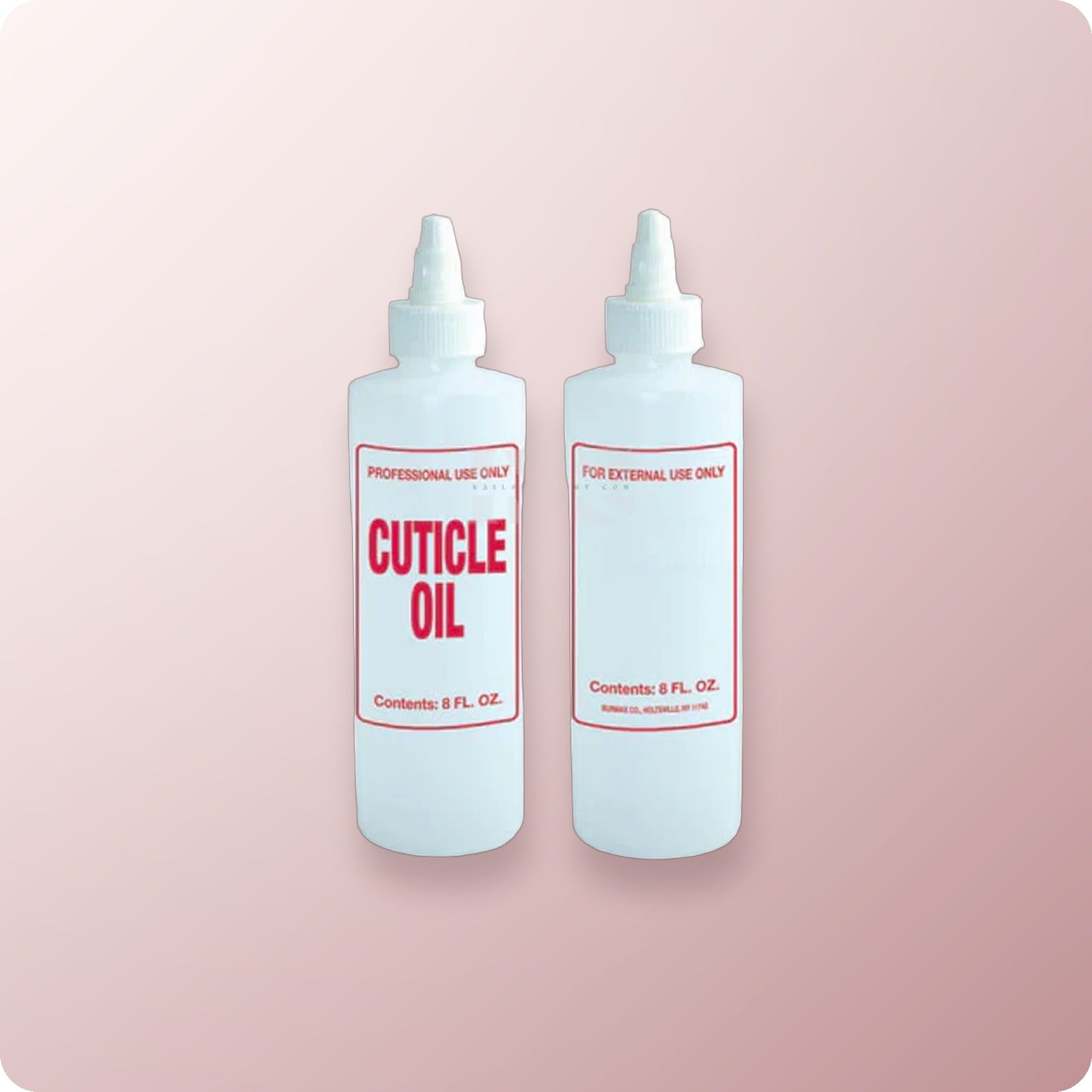 Empty Plastic Cuticle Oil Bottle - 8 oz