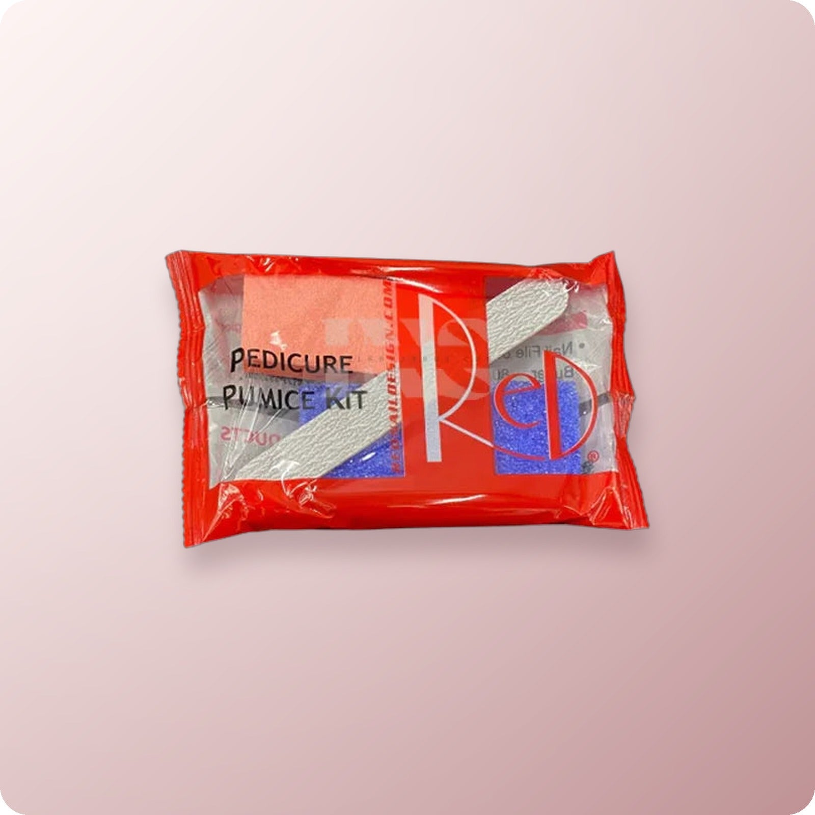 RED Disposable Pedicure Kit 3 (Purple Pumice-File-Buffer) Single