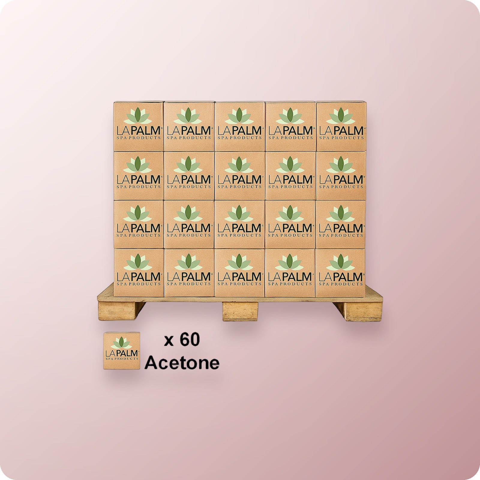 LA PALM Acetone 4/Box - 60/Box per PALLET (W1)