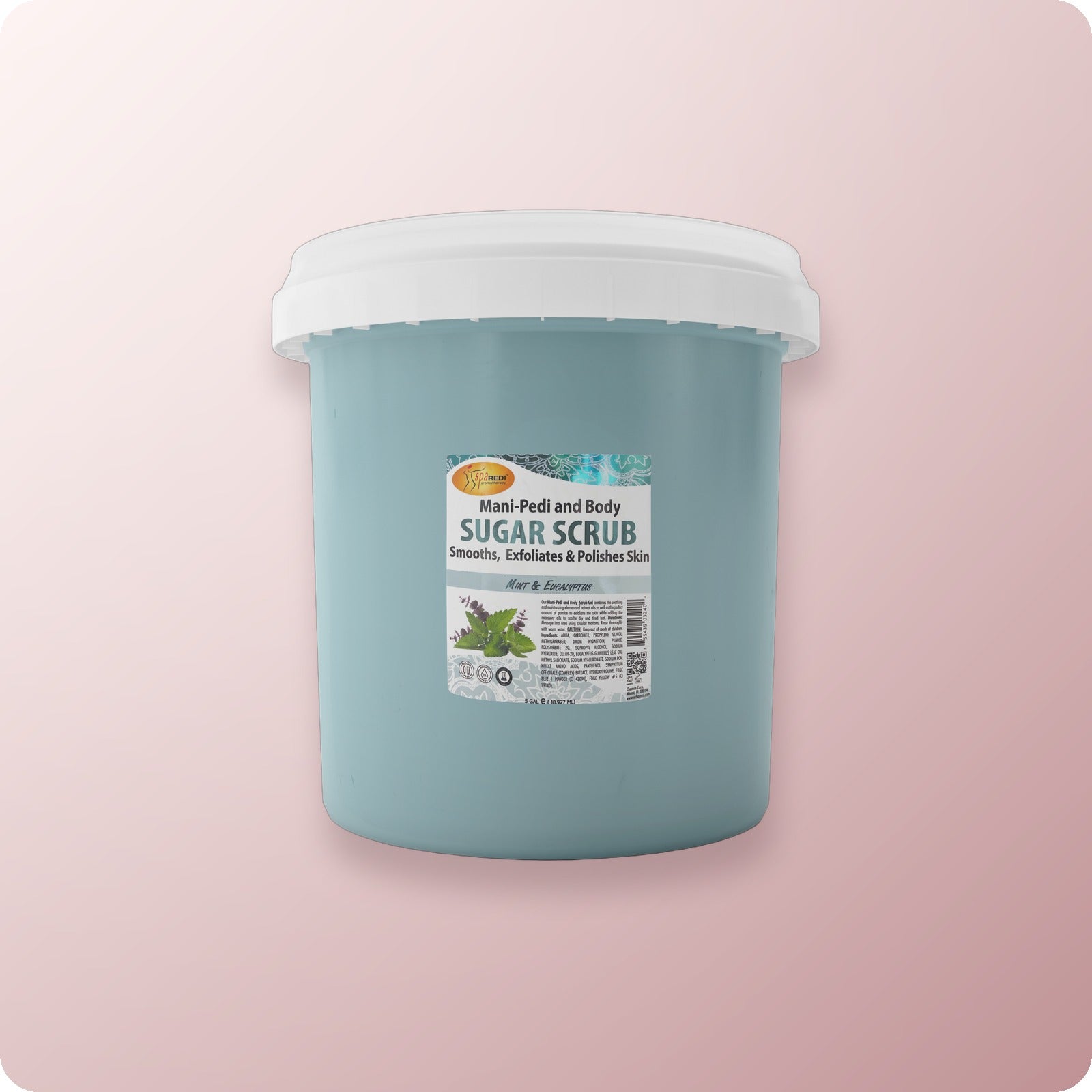 SPA REDI Sugar Scrub Mint & Eucalyptus Bucket