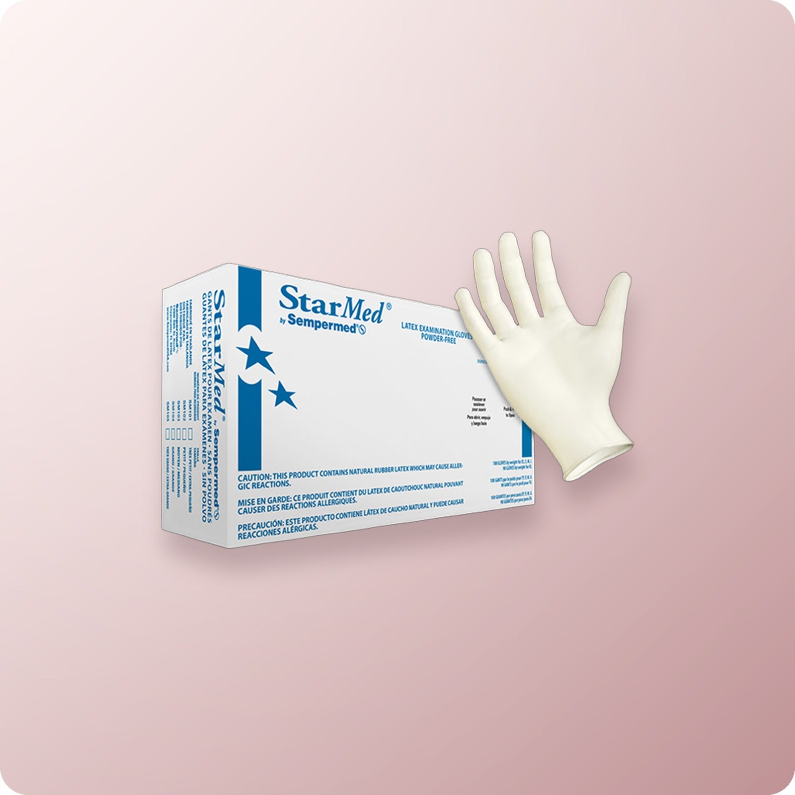StarMed Latex Powder Free Gloves Small 10/Box