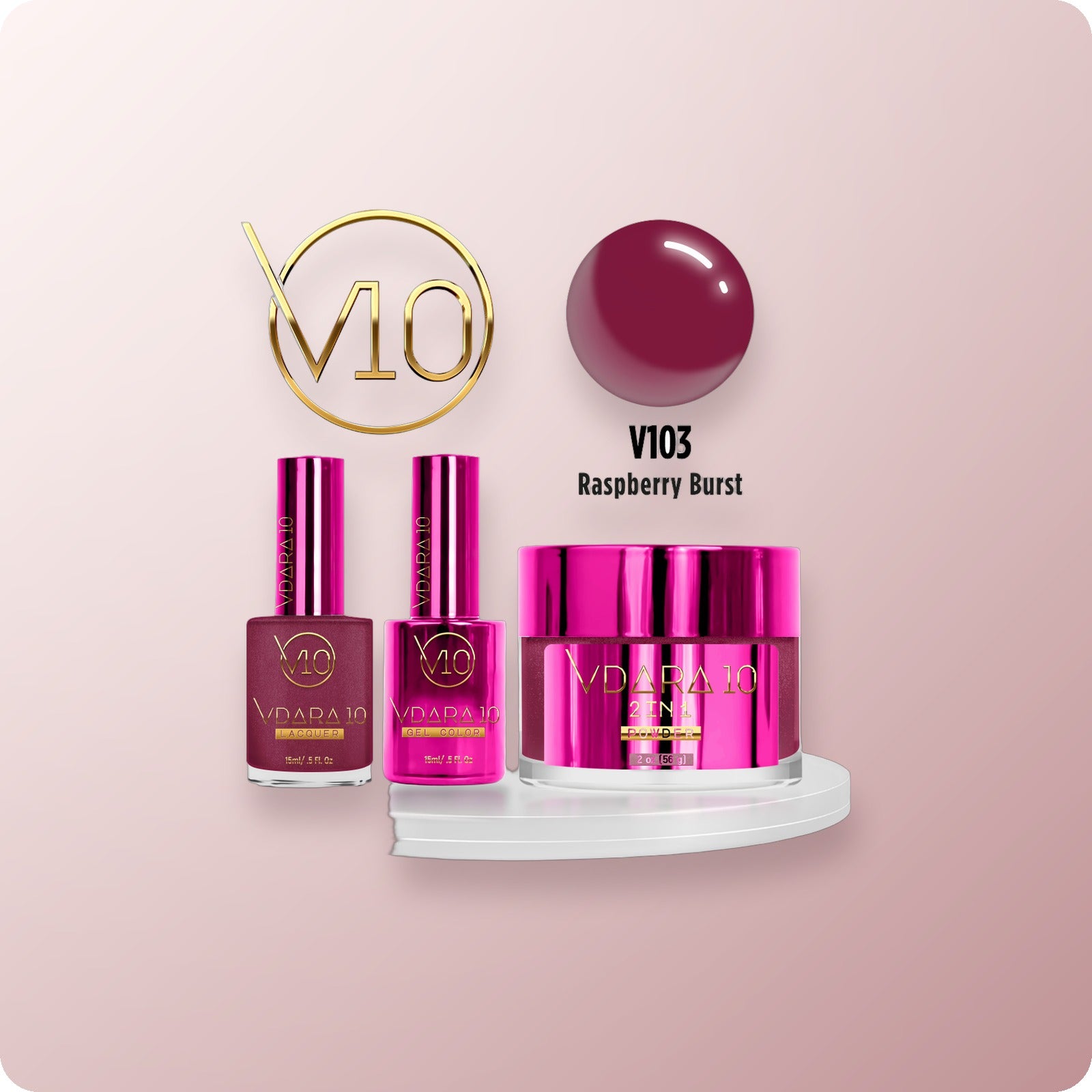 VDARA Trio 103 Raspberry Burst
