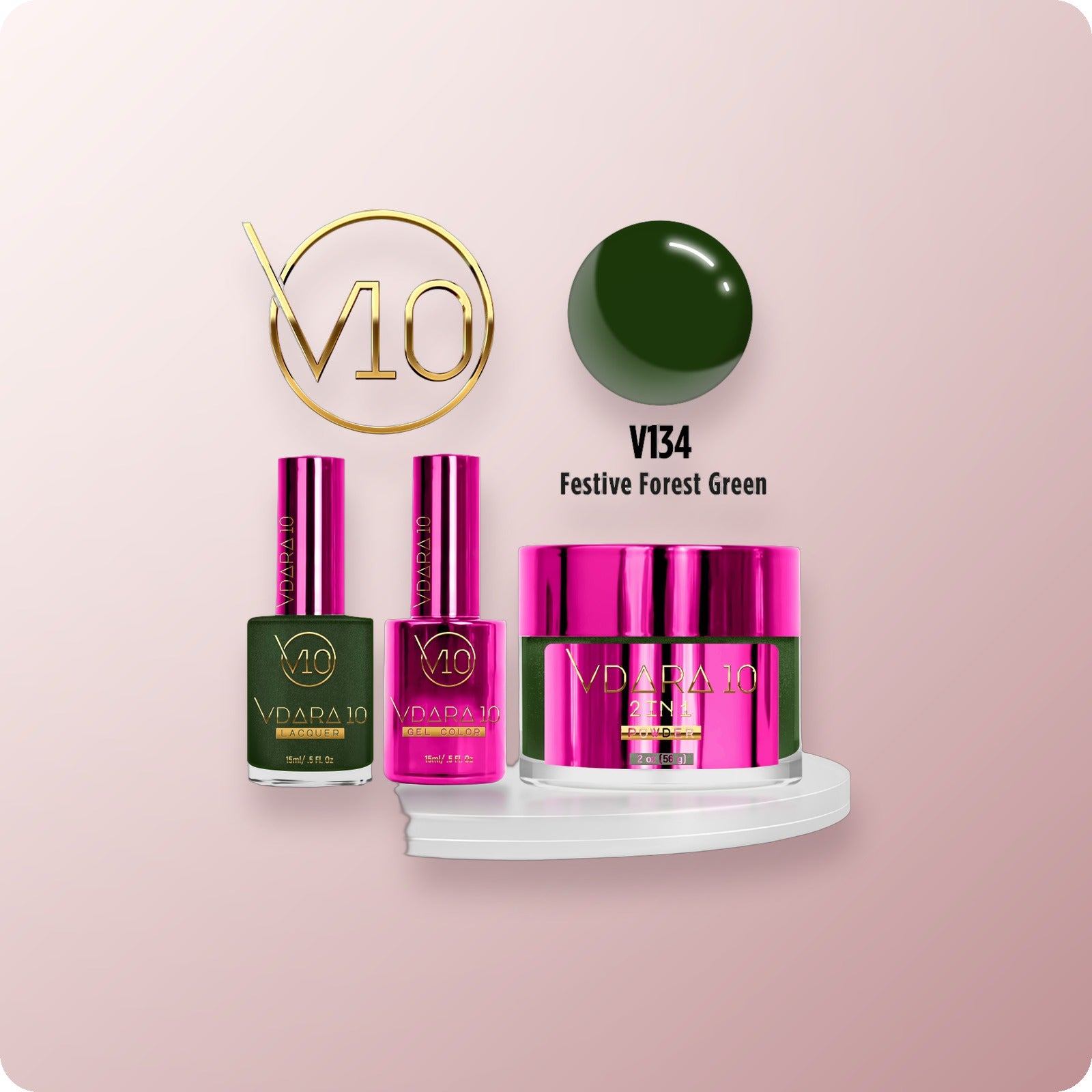 VDARA Trio 134 Festive Forest Green