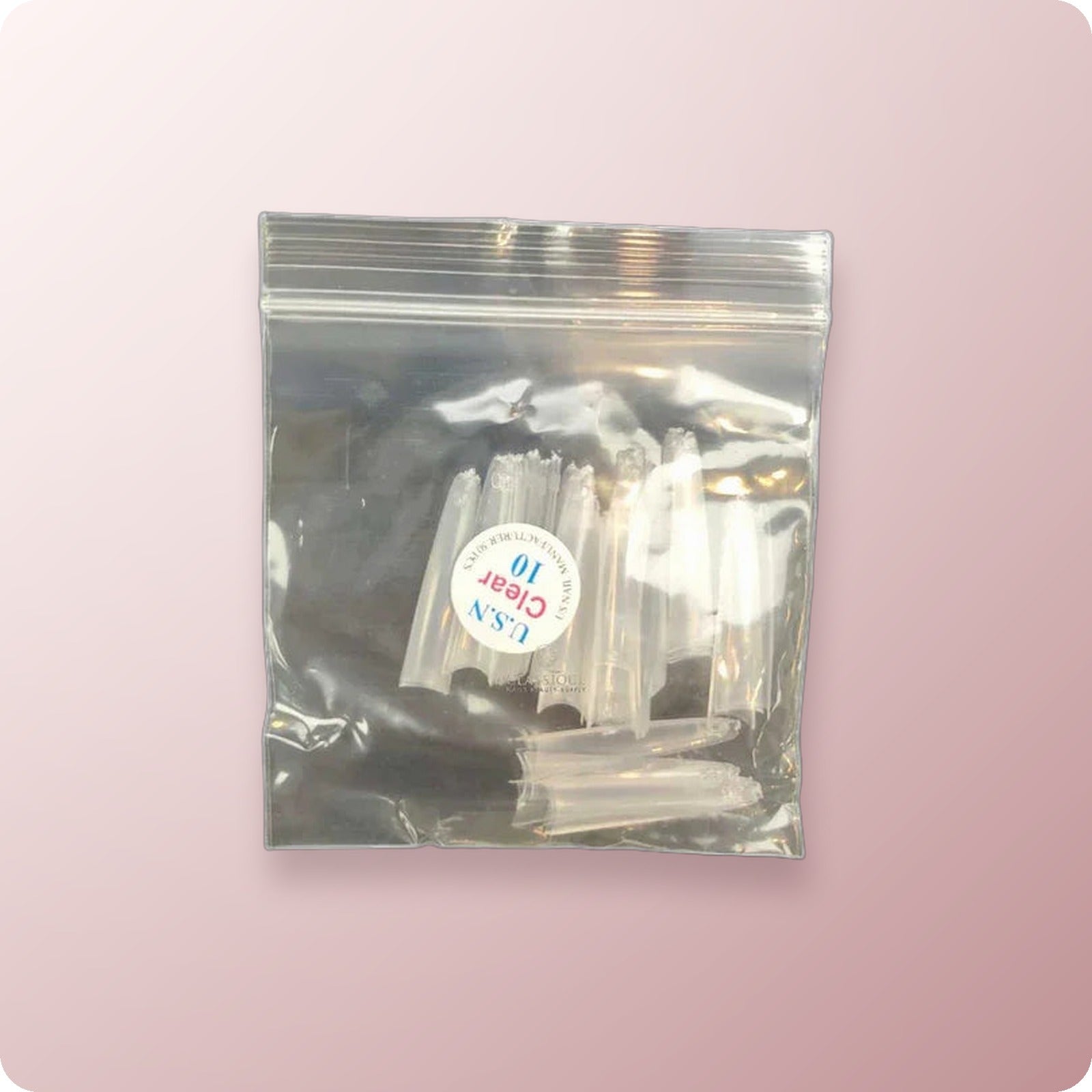 USN Tips Straight Coffin - Clear 10/pack
