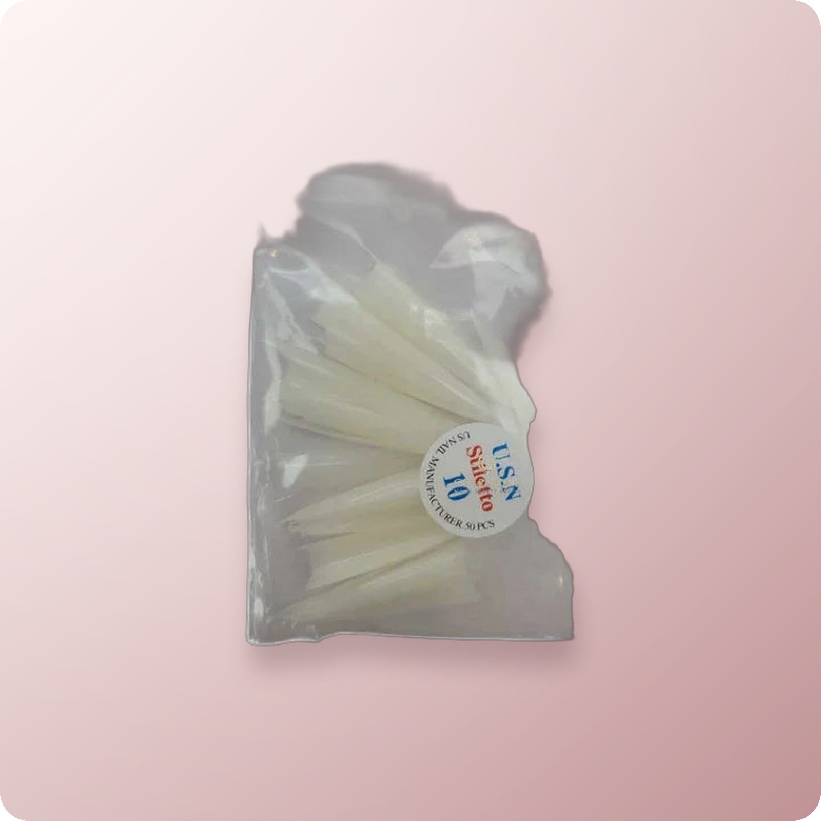 USN Tips Stiletto - Natural 10/pack