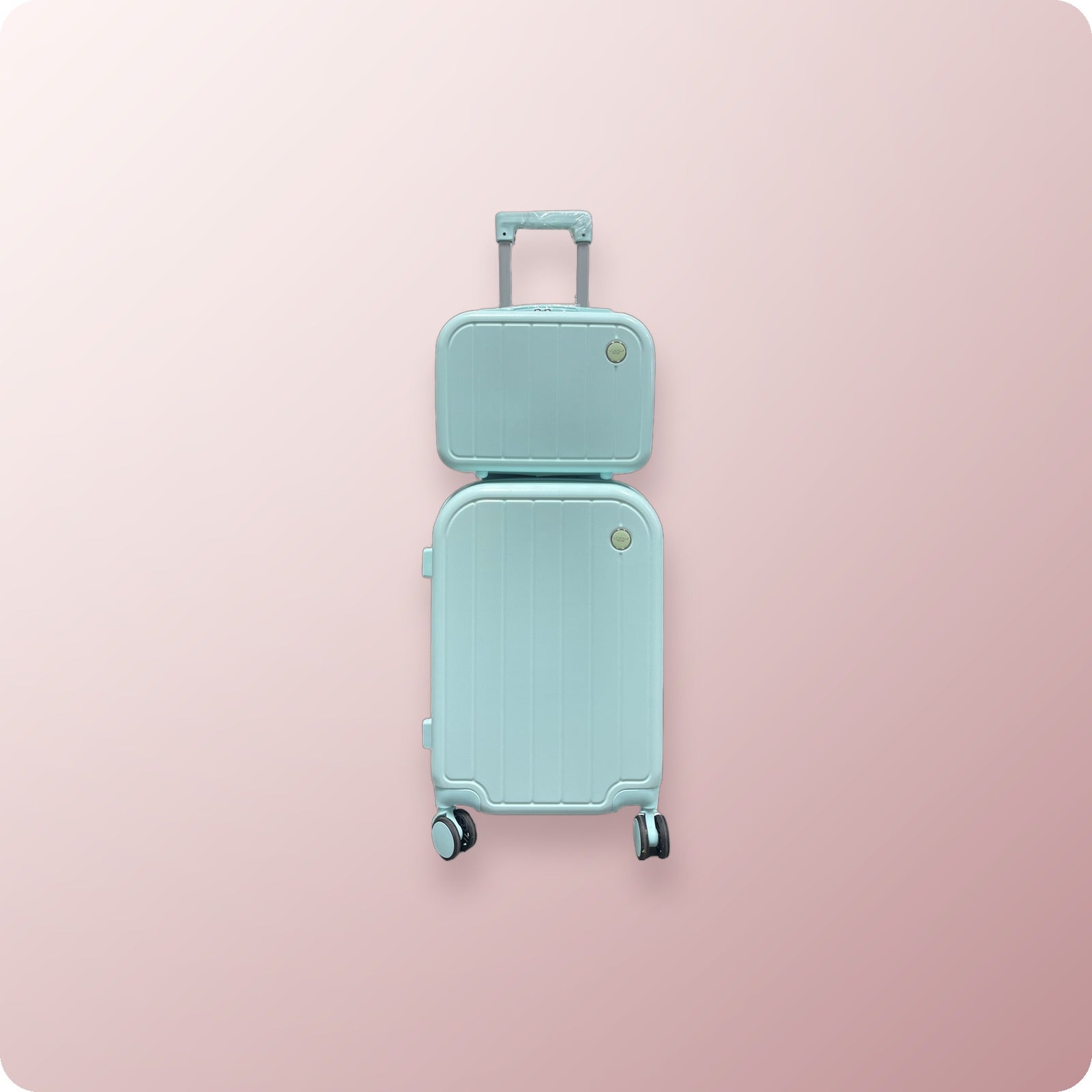 VOESH New York Carry-On Luggage Set (Blue)