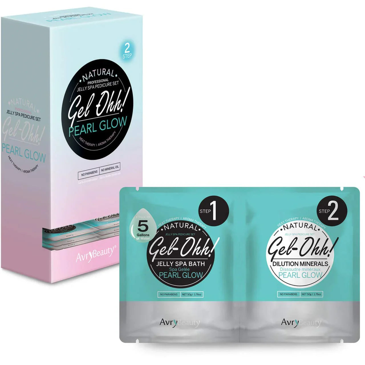 Gel-ohh! Jelly spa pedi 30/box - pearl glow - pedicure kit