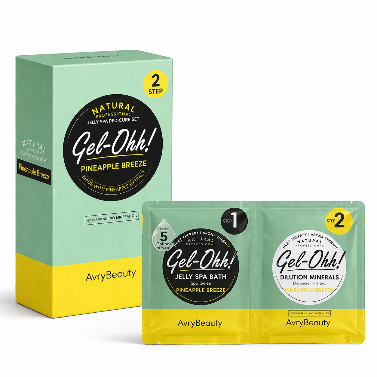 Gel-ohh! Jelly spa pedi 30/box - pineapple breeze *limited*