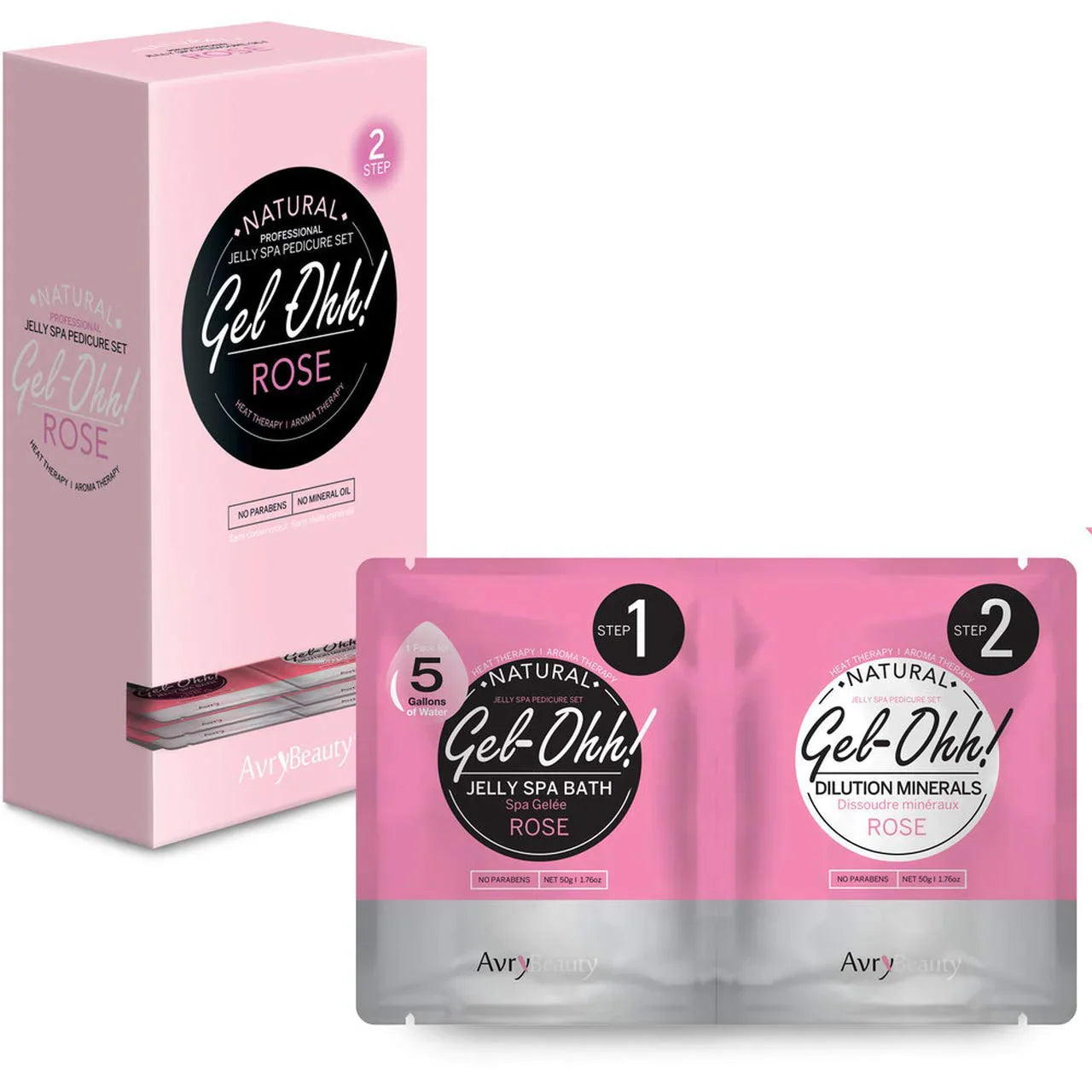 Gel-ohh! Jelly spa pedi 30/box - rose - pedicure kit