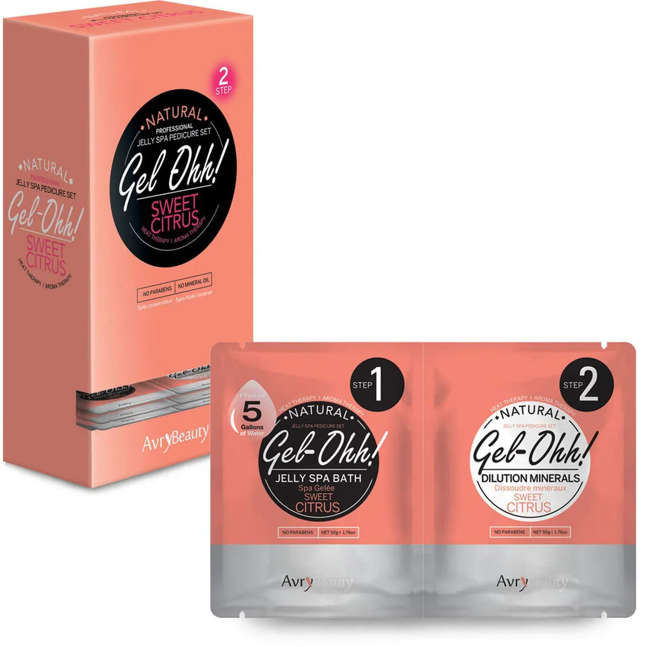 Gel-ohh! Jelly spa pedi 30/box - sweet citrus - pedicure kit
