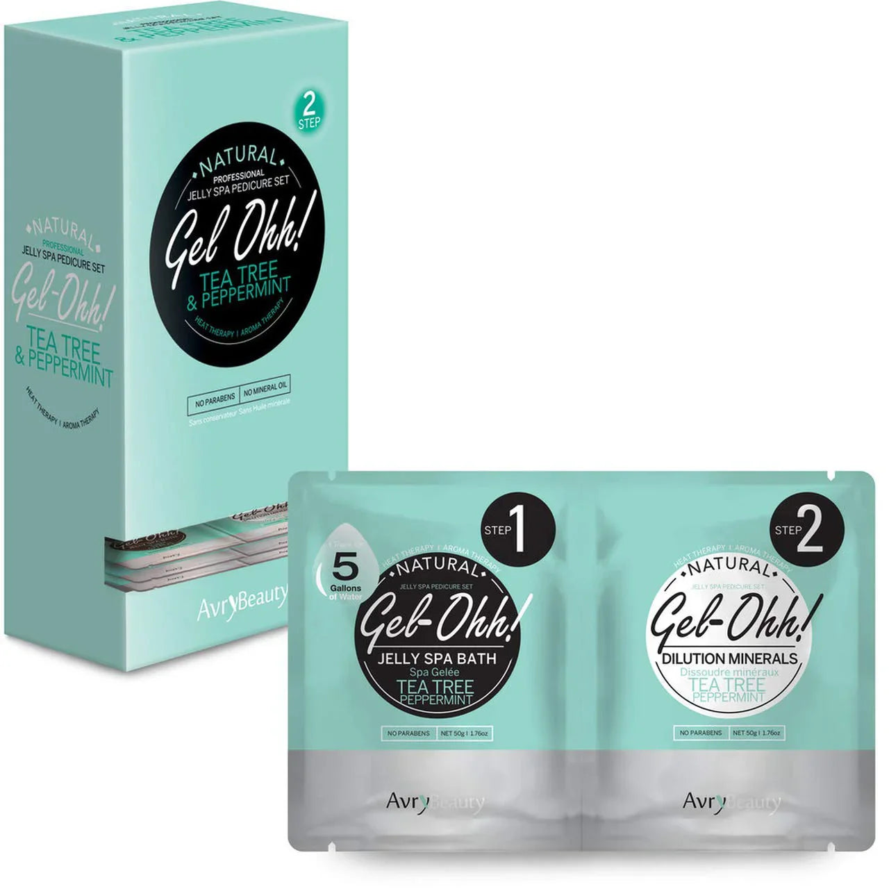 Gel-ohh! Jelly spa pedi 30/box - tea tree & peppermint