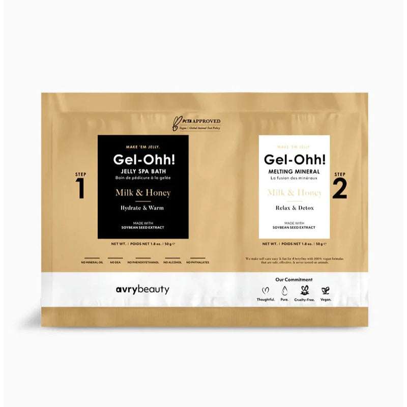 Gel-ohh! Jelly spa pedi single - milk & honey - pedicure kit