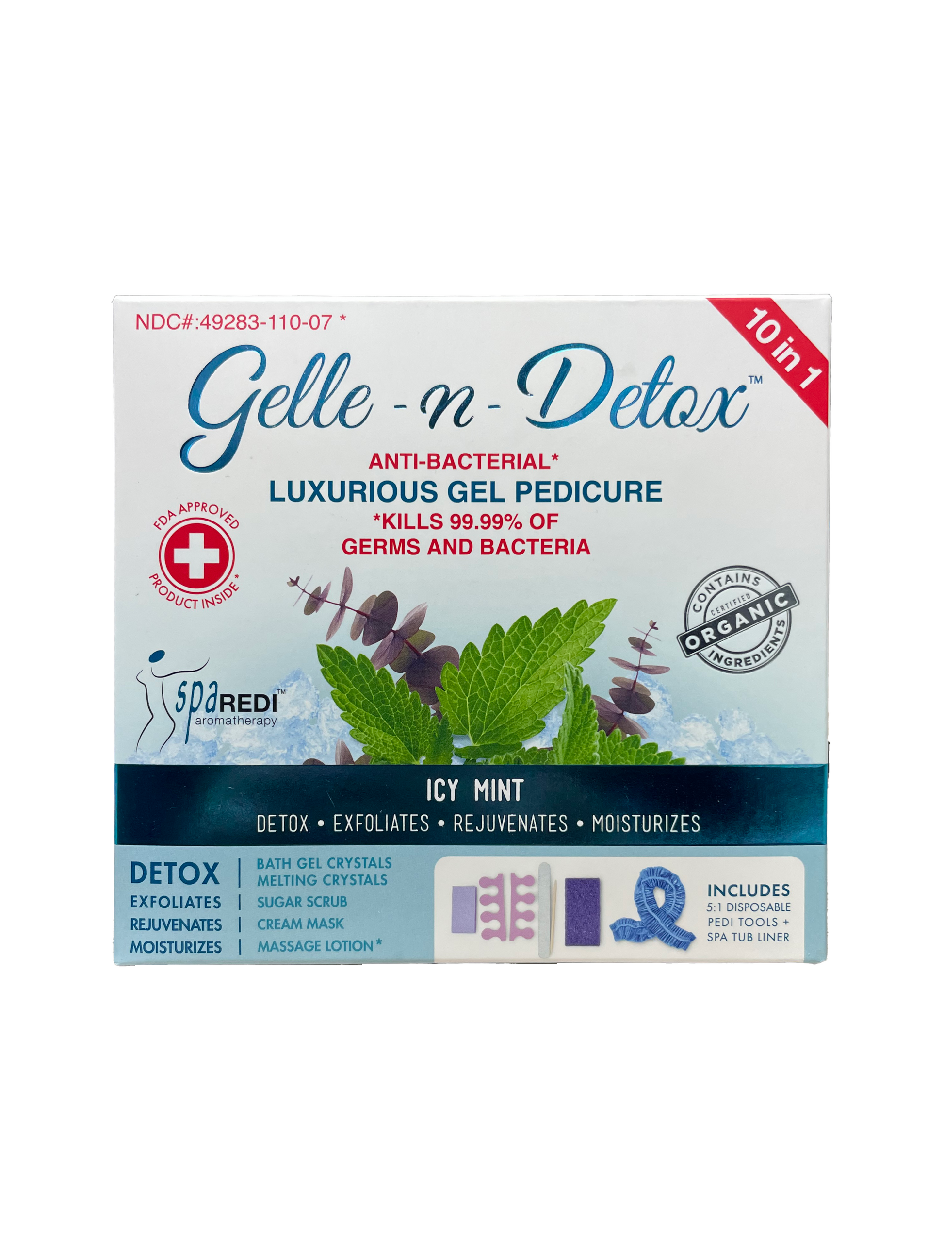 Gelle-n-detox - jelly spa 10 in 1 - mint - spa treatment