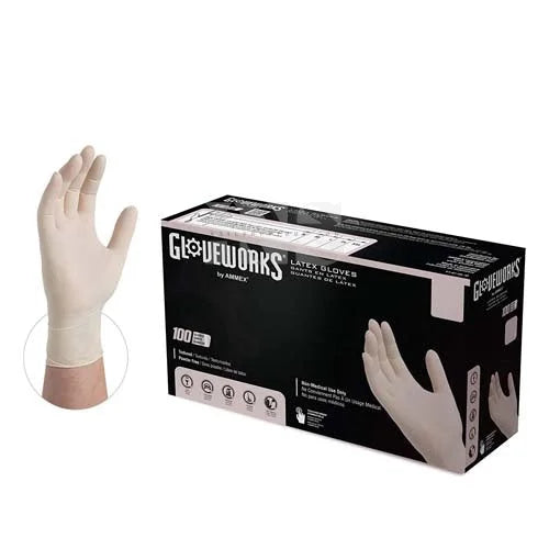 GLOVEWORKS Latex Gloves Large SINGLE - Gloves