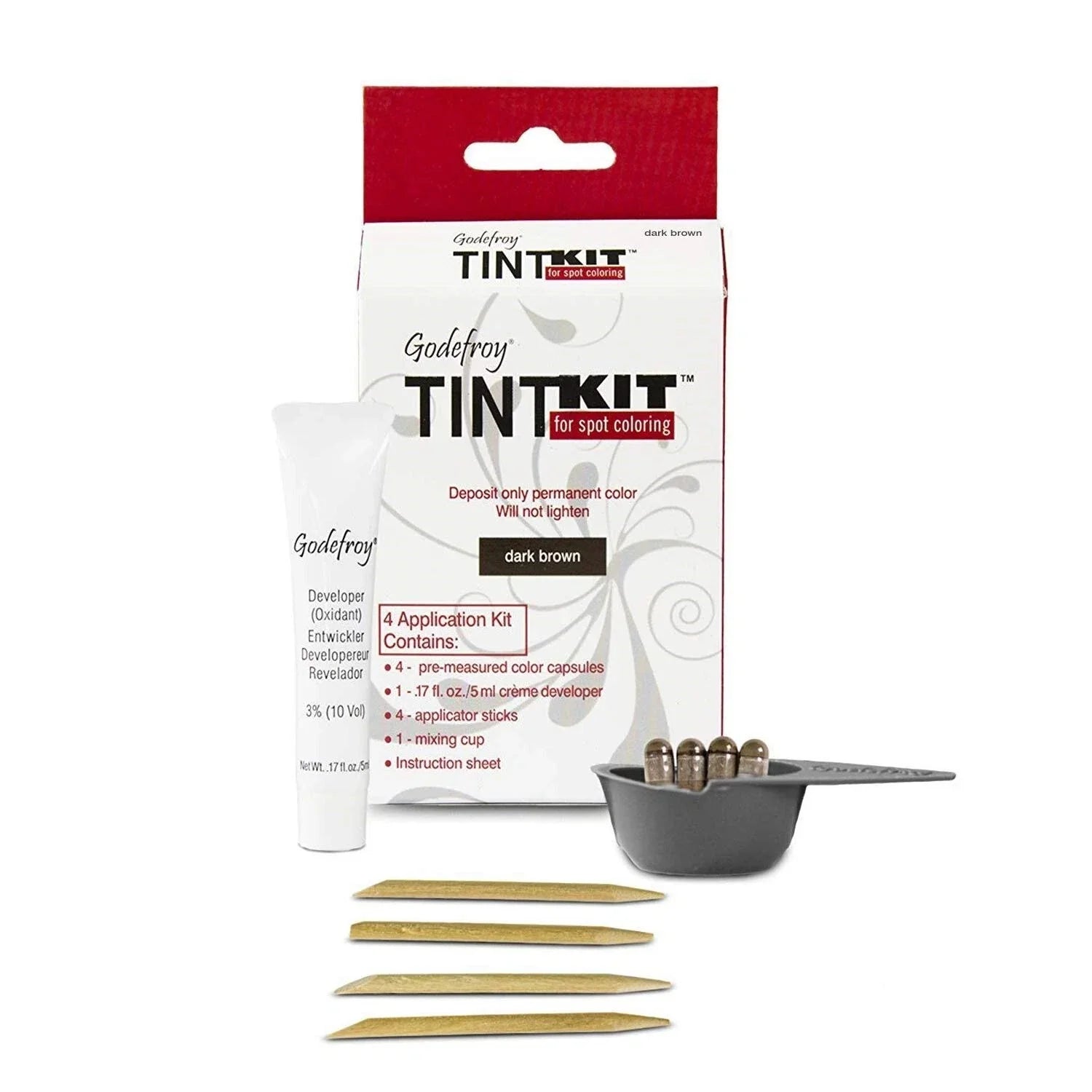 Godefroy tint kit dark brown - makeup