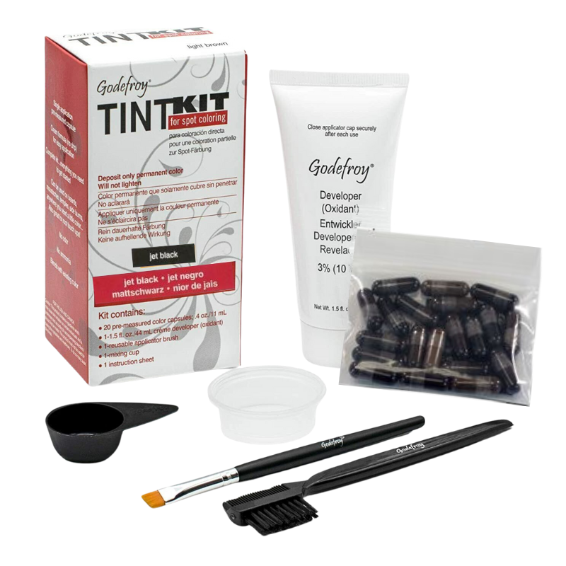 Godefroy tint kit jet black - makeup