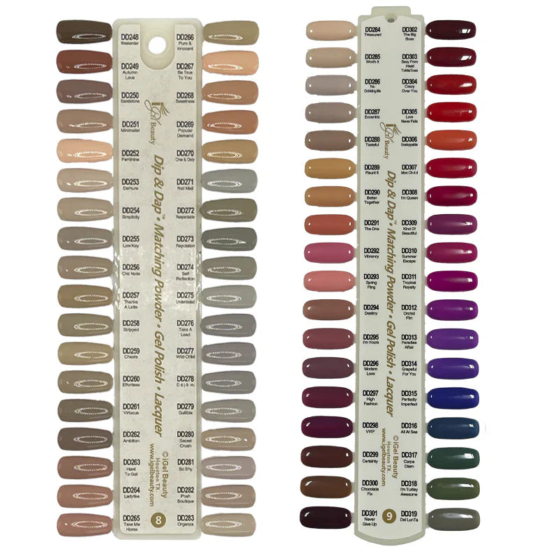 Igel color sample chart 1-9 (1-319) - nail art accessory
