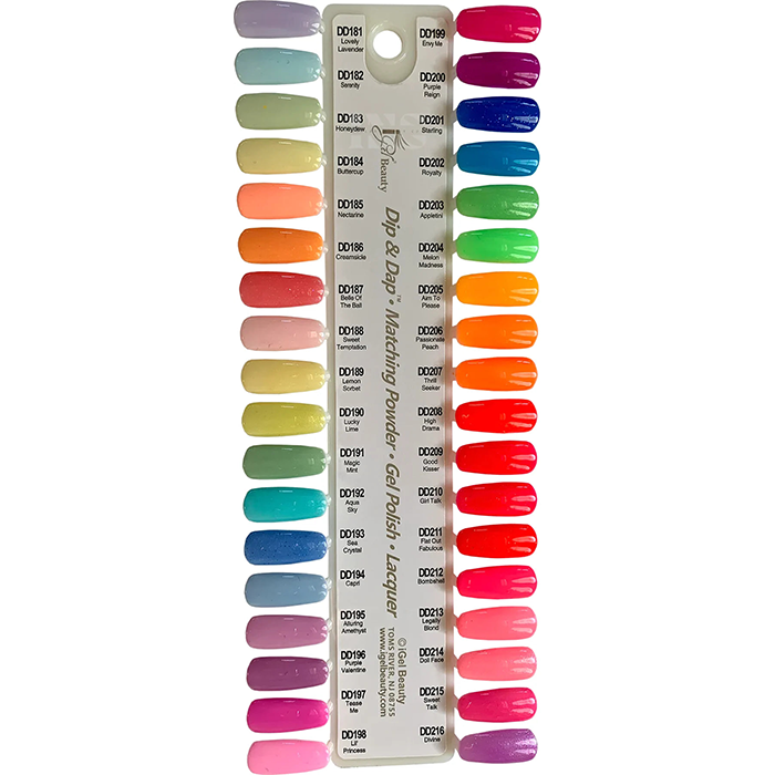 Igel color sample chart 6 (181-216) - nail art accessory