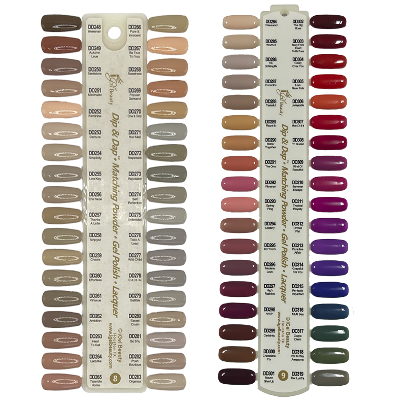 Igel color sample chart 8-9 (248-319) - nail art accessory