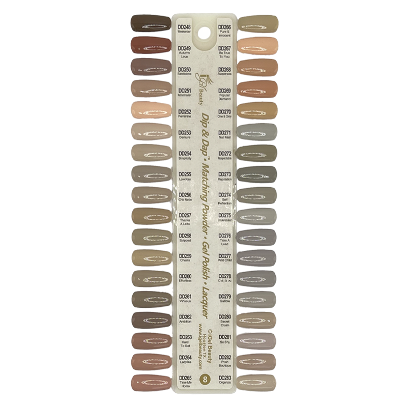 Igel color sample chart 8 - nail polish