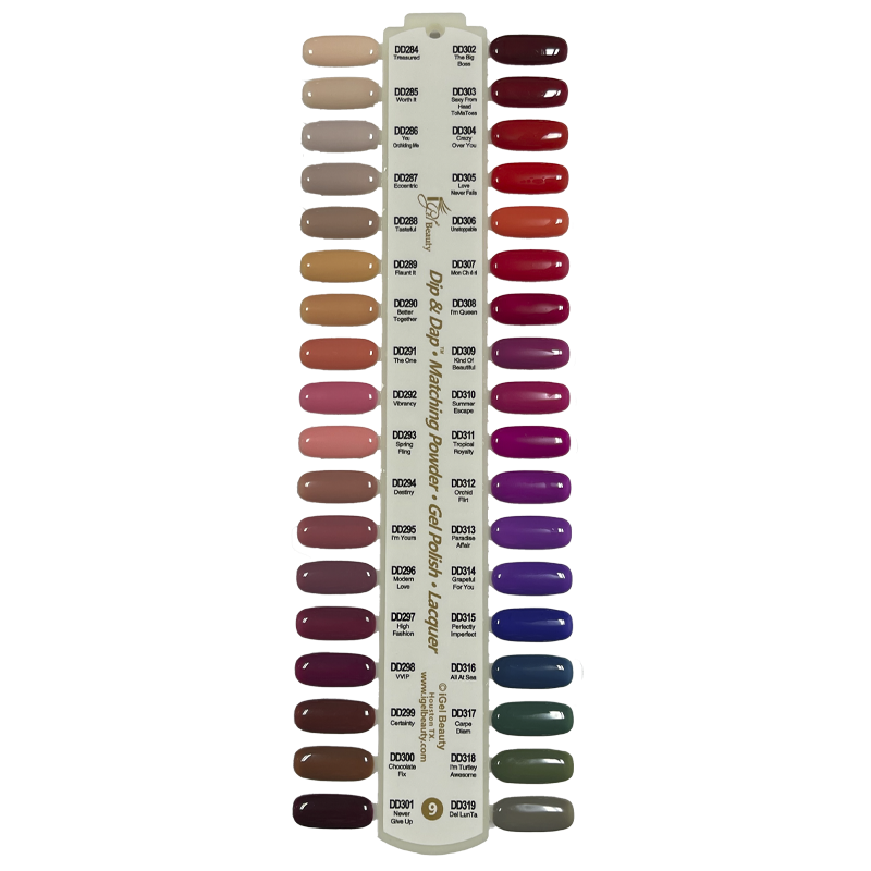 Igel color sample chart 9 - nail polish