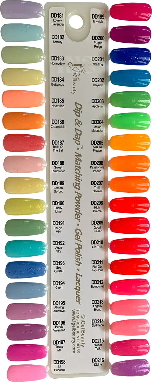 iGEL Color Sample Chart 6 (181-216)