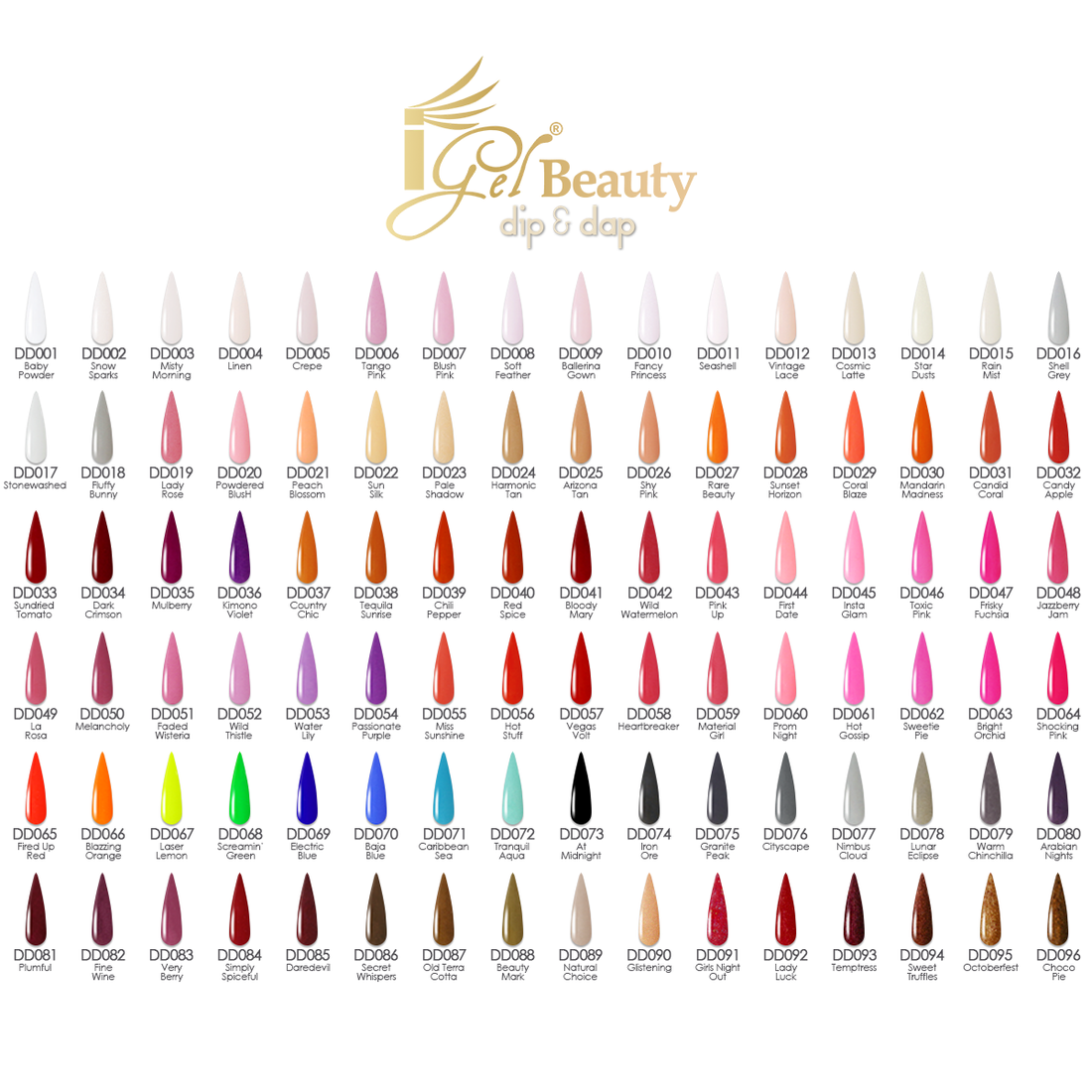 Igel duo 247 collection (1-247) free chart - nail polish
