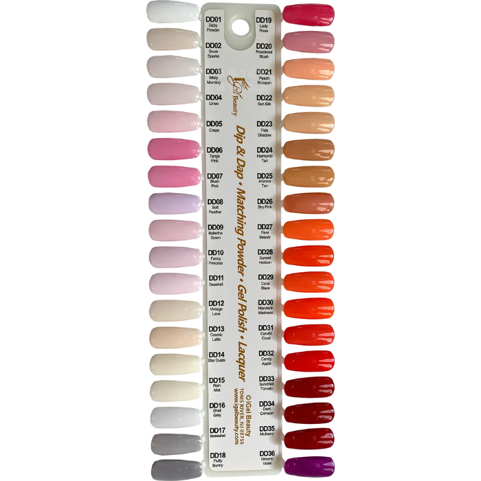 Igel duo - collection 1 (1-36) - 36 pc - free chart - nail