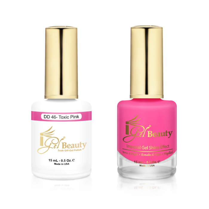 Igel match - dd 046 toxic pink - duo polish