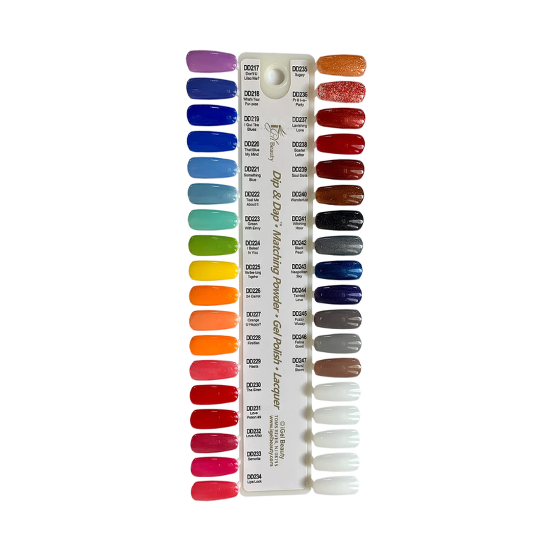 Igel color sample chart 7 (217-247) - nail art accessory
