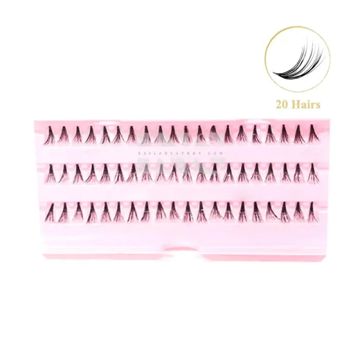 iLASH NATURAL 20 Hairs Knot Free Lashes LONG 40 Trays/Box -