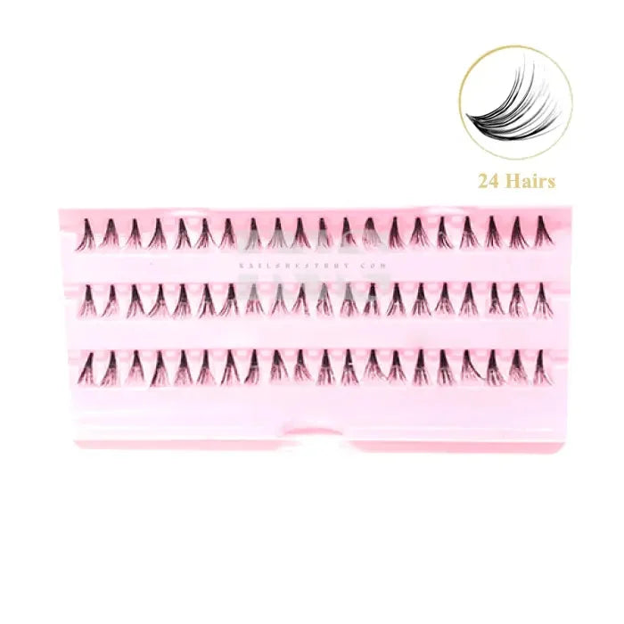 iLASH NATURAL 24 Hairs Knot Free Lashes LONG 40 Trays/Box -