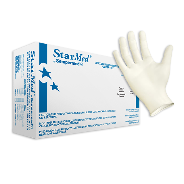 StarMed Latex Powder Free Gloves Small 10/Box