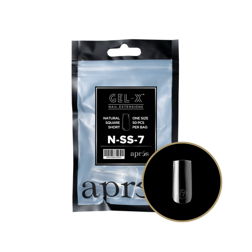 APRES Gel-X Natural Square Short 2.0 Refill Bag Size 7