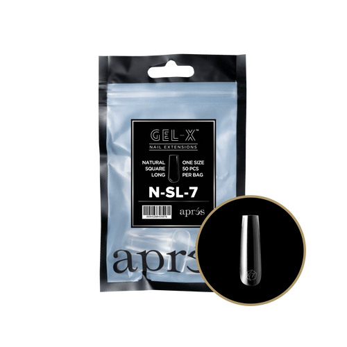 APRES Gel-X Natural Square Long 2.0 Refill Bag Size 7