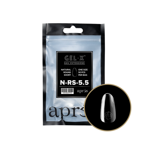 APRES Gel-X Natural Round Short 2.0 Refill Bag Size 5.5