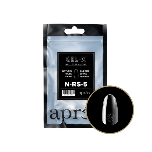 APRES Gel-X Natural Round Short 2.0 Refill Bag Size 5