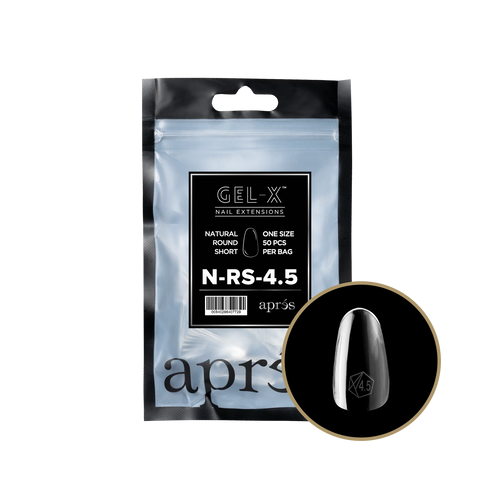 APRES Gel-X Natural Round Short 2.0 Refill Bag Size 4.5