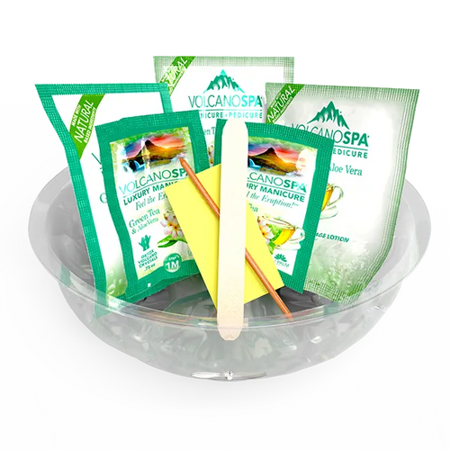 LA PALM Volcano Spa Manicure Bowl Green Tea & Aloe 30/case